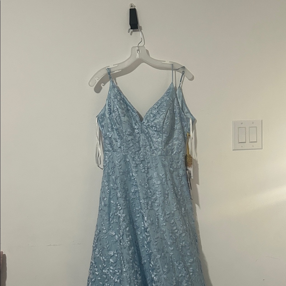 Elegant Blue Lace PROM dress